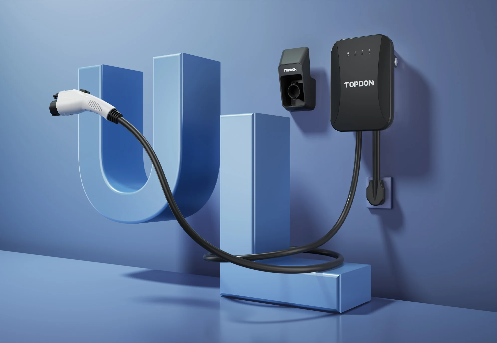 TOPDON PulseQ 7KW 1 Phase EV Charger (7.5M)